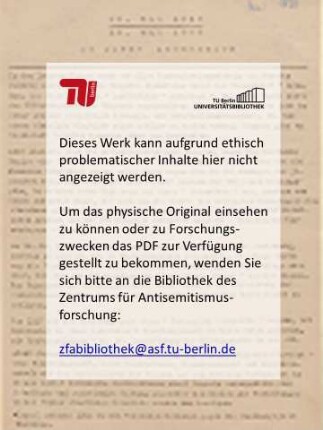 Die Judenfrage und ihre Lösung