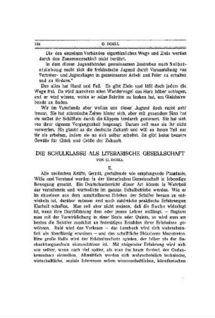 Die Schulklasse als literarische Gesellschaft : (Fortsetzung)