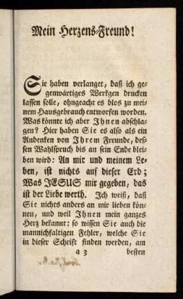 a3r-a3v, Mein Herzens-Freund!