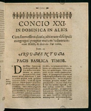 177-185, Concio XXI. in dominica in albis