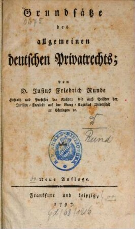 Grundsätze des allgemeinen deutschen Privatrechts