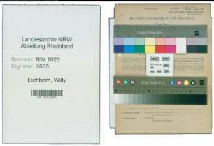 Entnazifizierung Willy Eichborn , geb. 10.09.1906 (Schlosser)