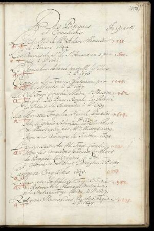 Des poetiques et comediens in quarto