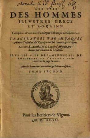 Les vies des hommes illustres, 2