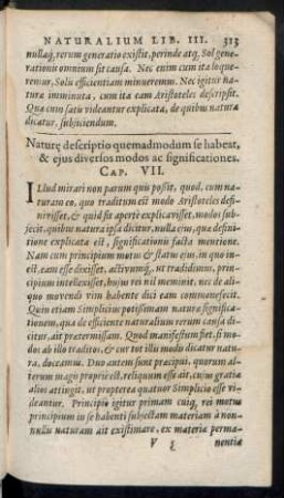 Naturae descriptio quemadmodum se habeat ... Cap. VII.