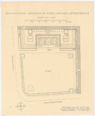 Grünanlage mit Spielplatz, Hindenburg: Öffentliche Schmuck- und Spielanlage: Grundriss