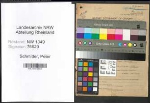 Entnazifizierung Peter Schmitter , geb. 08.09.1886 (Kaufmann)