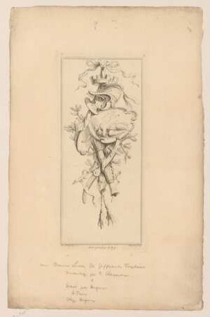 Trophäe (Premier livre de differentes trophées, Charpentier, Huquier, Taf. A 11)