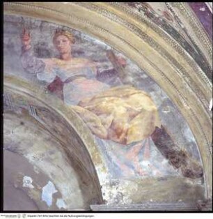 Loggia: Groteskendekoration, allegorische Figuren und Landschaften, Janus und Allegorie der Republik Genua