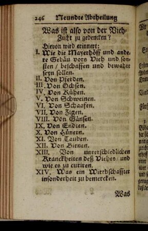 [I. Von Mayerhöff/ Schaaferey und andern Gebäuen zum Viehes Aufenthalt.]