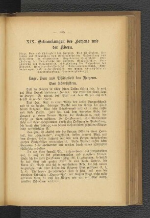XIX. Erkrankungen des Herzens und der Adern.