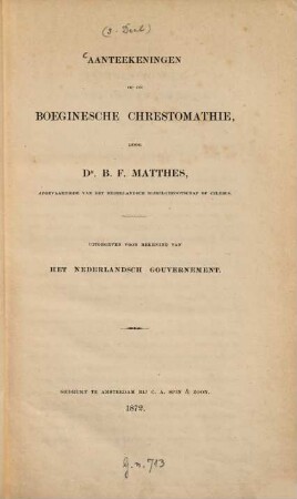 Boeginesche Chrestomathie, door B. F. Matthes : Uitgegeven voor rekening van het Nederlandsch gouvernement, 3