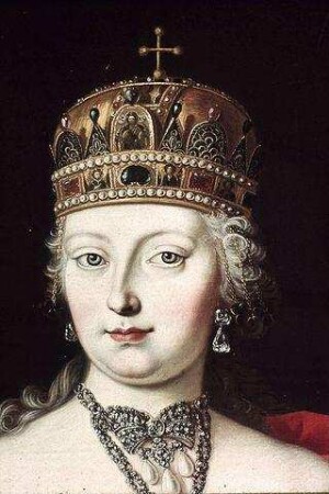 Kaiserin Maria Theresia im ungarischen Krönungsornat