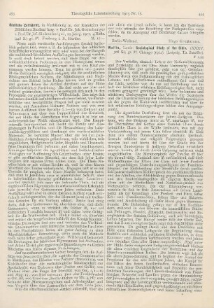 453-454 [Rezension] Göttsberger, Joh., Biblische Zeitschrift. 10. Jg., 1. - 4. H