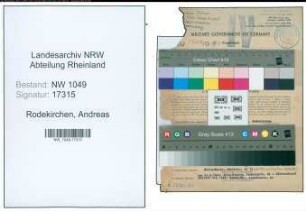 Entnazifizierung Andreas Rodekirchen , geb. 18.07.1914 (Bahnbeamter)