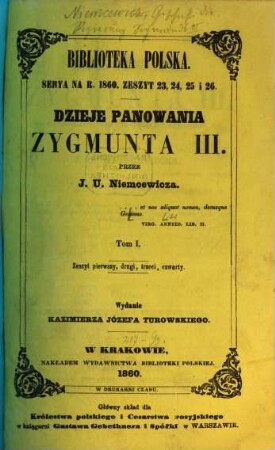 Dzieje panowania Zygmunta III : króla polskiego, wielkiego księcia litewskiego, itd., 1