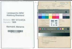 Entnazifizierung Marianne Reinhardt , geb. 02.12.1899 ()