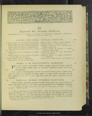 II b. Entwurf der ältesten Statuten