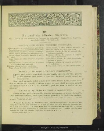 II b. Entwurf der ältesten Statuten