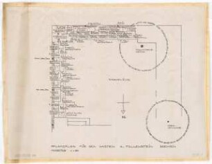 Garten Fallenstein, Bremen: Pflanzplan 1:50