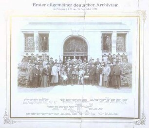 "Erster allgemeiner deutscher Archivtag zu Strassburg i. E. am 25. September 1899"