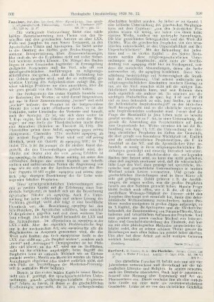 510-511 [Rezension] Herford, R. Travers, Die Pharisäer