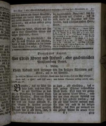 Dreyzehntes Kapitel. Von Christi Advent und Ankunft, oder gnadenreichen Menschwerdung Gottes.