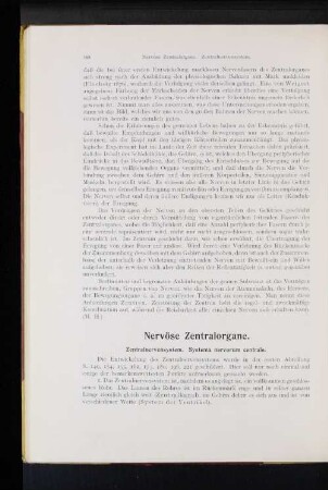Nervöse Zentralorgane.