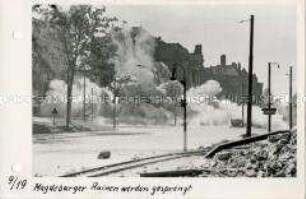 Trümmerbeseitigung in Magdeburg