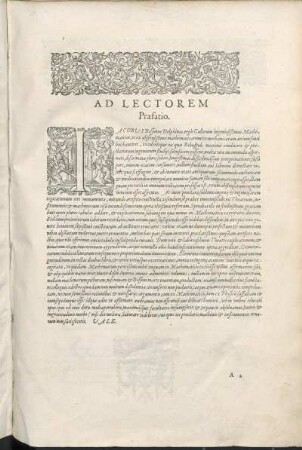 Ad Lectorem Præfatio.