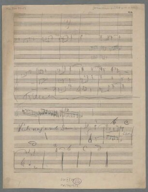 Quintets, vl (2), vla, vlc, pf, op. 23, C-Dur, Sketches - BSB Mus.ms. 9713 : [caption title:] Quartettsatz.