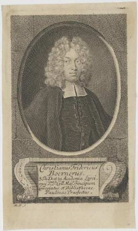 Bildnis des Christianus Fridericus Boernerus