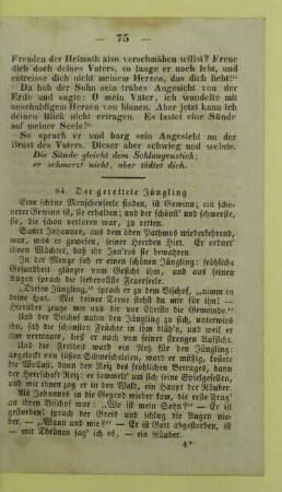 84. Der gerettete Jüngling