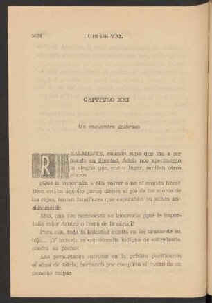 Capítulo XXI - Un encuentro doloroso