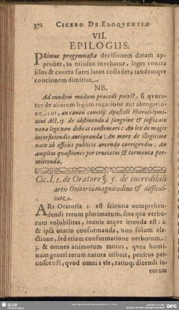 Cic. l. I.de Oratore § 5. de incredibili artis Oratoriae magnitudine & difficultate