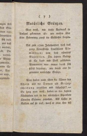 7-19, Natürliche Gränzen. - Völker-Unterscheidungen.