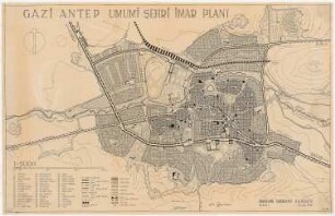 Gesamtbebauungsplan, Gaziantep: Zonenplan 1:5000, Maßstabsleiste