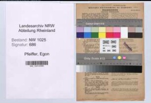 Entnazifizierung Egon Pfeiffer , geb. 15.09.1918 (Kaufmaennischer Angestellter)