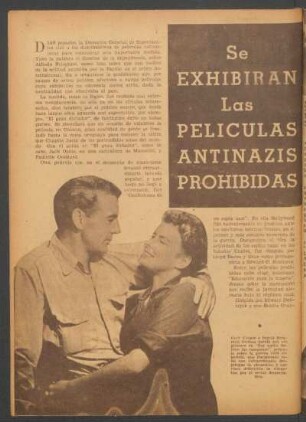 Se exhibiran las películas antinazis prohibidas