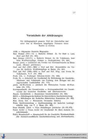 Verzeichnis der Abkürzungen.