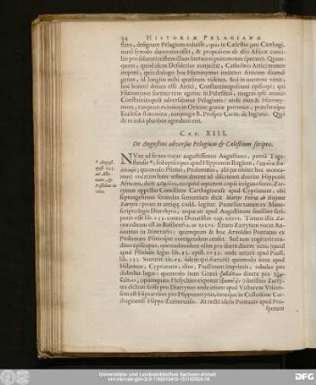 Cap. XIII. De Augustini adversus Pelagium & Caelestium scripsit.