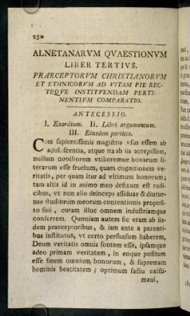 250-258, Antecessio.