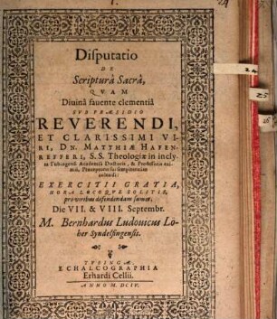 Disp. de Scriptura Sacra