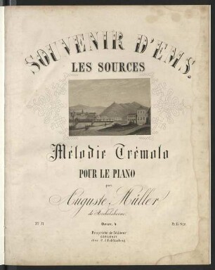 Souvenir d'Ems. : Les sources : mélodie trémolo pour le piano : oeuv. 4