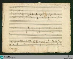 I Due supposti conti. Excerpts. Arr - Don Mus.Ms. 2105 : V (2), cemb