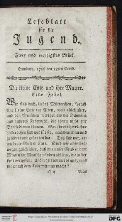 Zwey und vierzigstes Stück