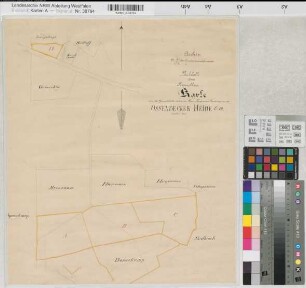 Drensteinfurt (Drensteinfurt), Teilung der Ossenbecker Heide, Beiblatt zur Brouillonkarte (Grundstücke des Freiherrn von Landsberg)