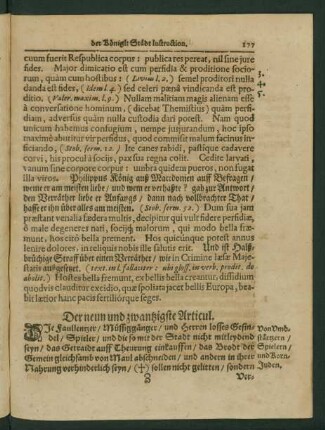 Der neun und zwantzigste Articul.