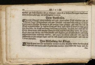 Von Abtheilung der Klinge