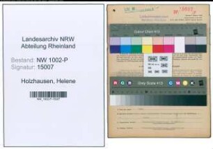 Entnazifizierung Helene Holzhausen , geb. 27.06.1903 (Polizeiangest.)